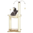 Cat Tree Kitten Play Tower with Hammock, 90cm - Beige - Cat Trees - Purr Wish