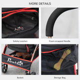 3-in-1 Cat Stroller - Carrier with Universal Wheel - Red & Black - Cat Carriers & Strollers - Purr Wish