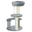 Cat Scratching Post and Playhouse, 65cm - Grey - Cat Trees - Purr Wish
