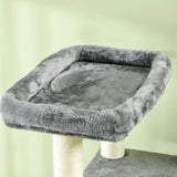 Multi-level Cat Tree w/ Scratching Posts, Bed, Condo, 184cm - Grey - Cat Trees - Purr Wish