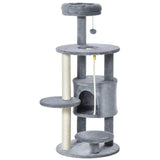 Activity Center Cat Tree with Scratching Post, 112cm - Dark Grey - Cat Trees - Purr Wish