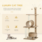 Cat Tree Tower Activity Center, 121cm - Light Brown - Cat Trees - Purr Wish
