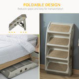 Foldable Pet Stairs for Cats, Grey, 62cm