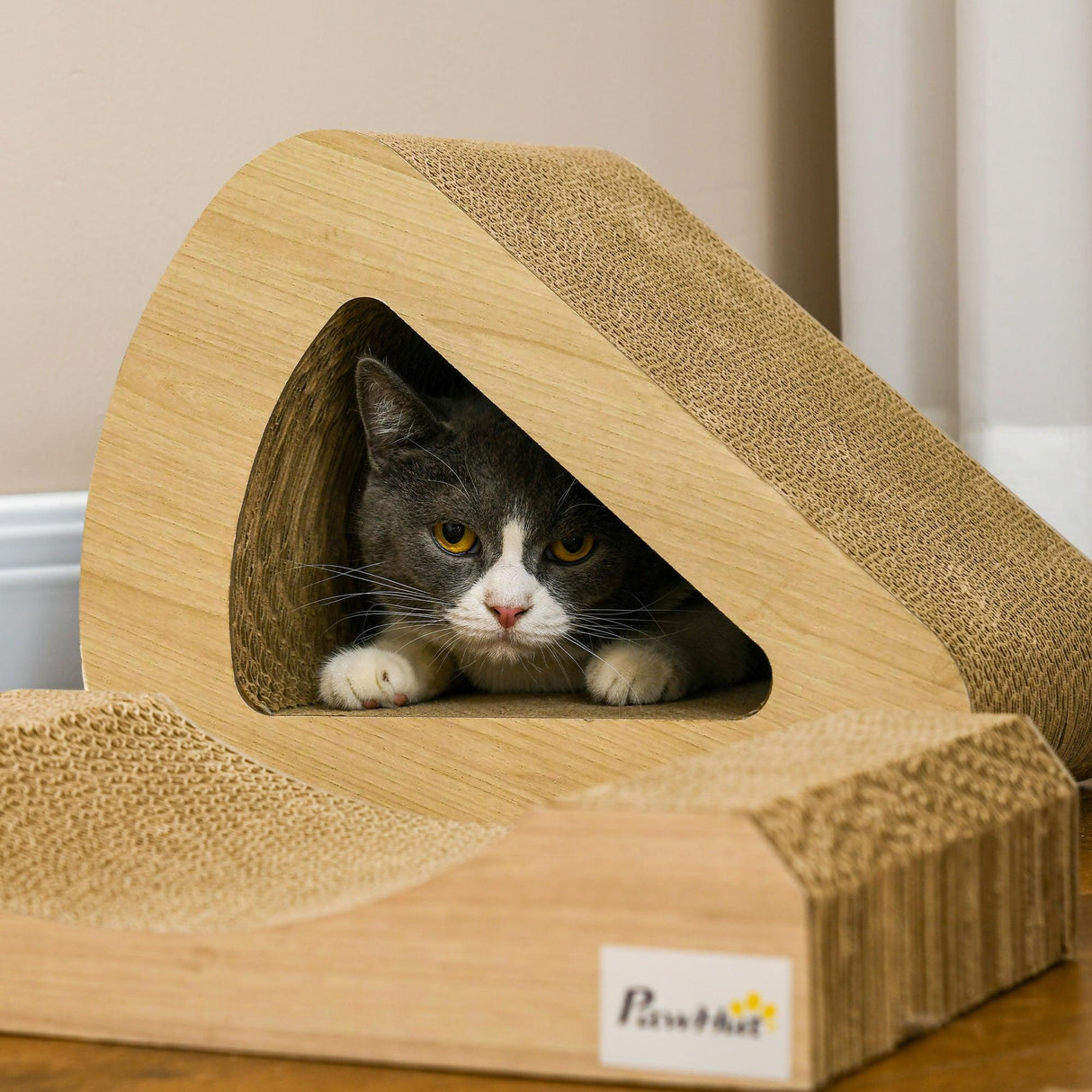 Cat Scratcher with Catnip, Toy Ball, 39Hcm - Sand Brown - Cat Scratchers - Purr Wish