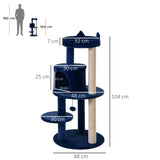 Deluxe 3-Tier Cat Tower - Blue - Cat Trees - Purr Wish