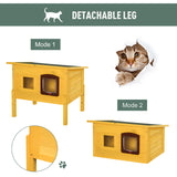 Garden Wooden Cat House Outdoor Pet Shelter