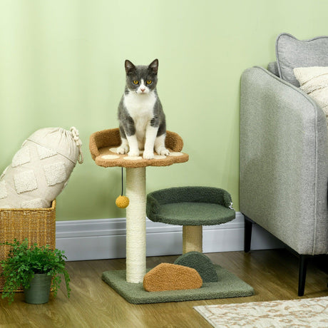 Cat Tree with Scratching Posts, Beds, Toy Ball - Cat Trees - Purr Wish