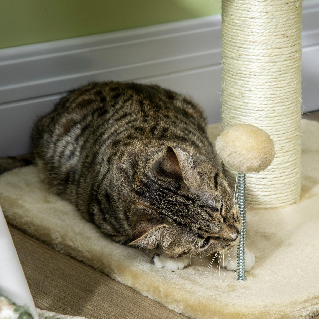 Compact Cat Climbing Tree Activity Center, 51cm - Beige - Cat Trees - Purr Wish