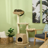 Weaved Cat Tree w/ Sisal Posts & House, 119cm - Natural - Cat Trees - Purr Wish