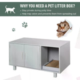 Cat Litter Box Enclosure & House - Grey - Cat Litter Trays - Purr Wish