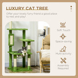 Multi-level Cat Tree Tower with Platforms, 142cm - Green - Cat Trees - Purr Wish