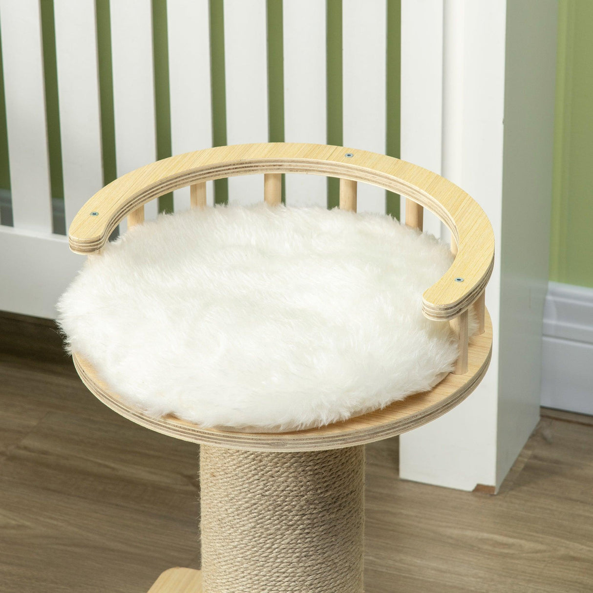 Cat Tower with Jute Scratching Post, 52cm - Natural - Cat Trees - Purr Wish