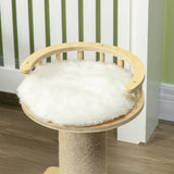 Cat Tower with Jute Scratching Post, 52cm - Natural - Cat Trees - Purr Wish