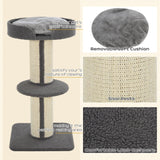Resting Cat Tower, 91cm - Grey - Cat Trees - Purr Wish