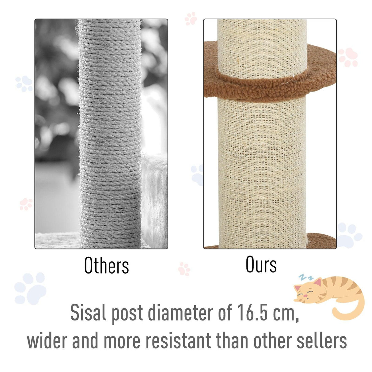 Comfortable Cat Tree Tower 91cm - Light Brown - Cat Trees - Purr Wish