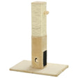 Jute Cat Scratching Post w/ Hanging Toy, 79Hcm - Beige - Cat Scratchers - Purr Wish