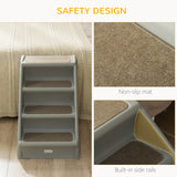 Foldable Pet Stairs for Cats, Grey, 62cm