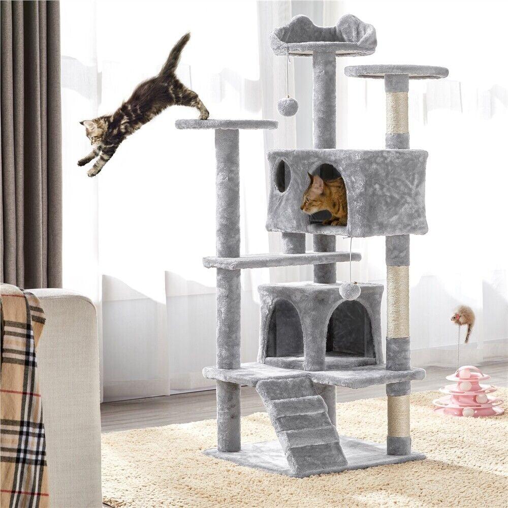 Cat Tree Tower Cat Condo with Scratching Posts & Ladder - Cat Trees - Purr Wish