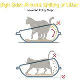 Cat Corner Litter Tray Large or Jumbo Rim Pet Open Toilet Pan Box Cat Centre® - Cat Litter Trays - Purr Wish