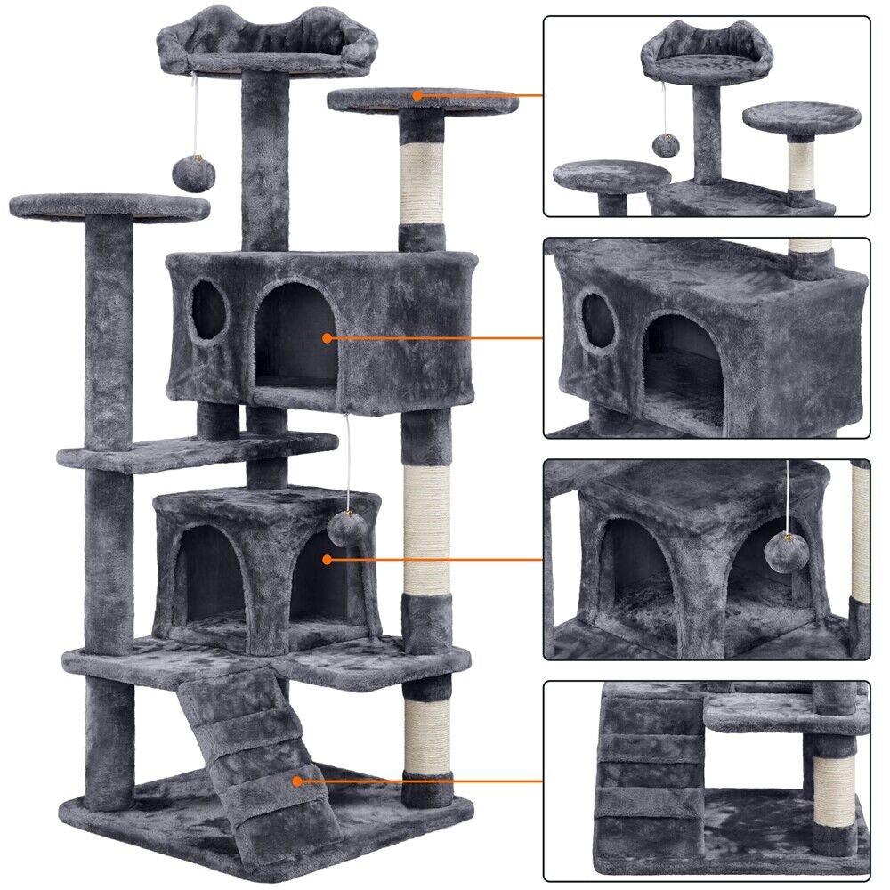 Cat Tree Tower Cat Condo with Scratching Posts & Ladder - Cat Trees - Purr Wish