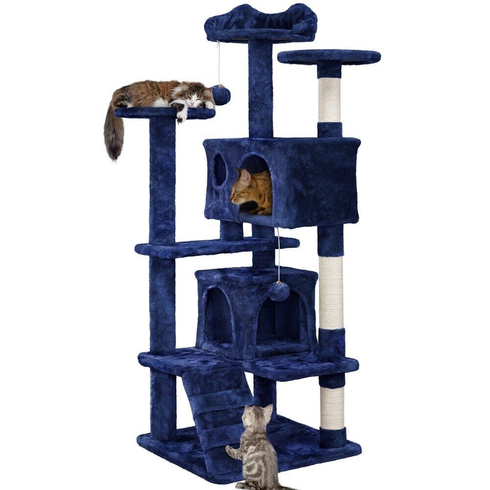 Cat Tree Tower Cat Condo with Scratching Posts & Ladder - Cat Trees - Purr Wish