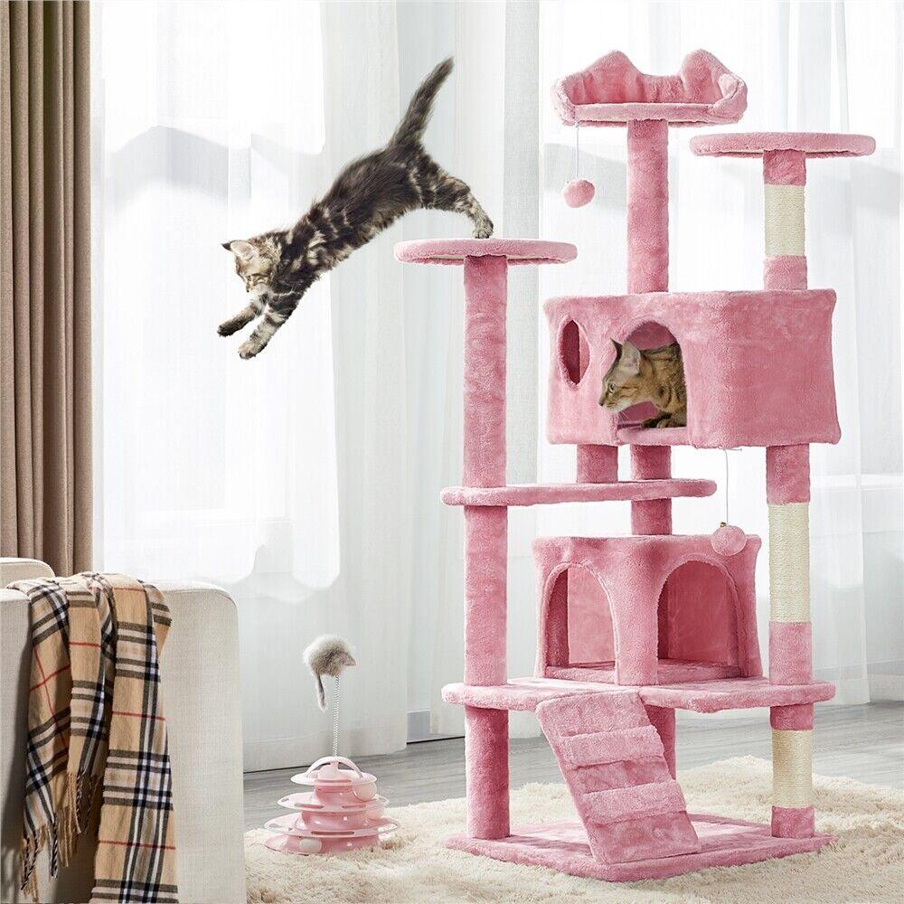 Cat Tree Tower Cat Condo with Scratching Posts & Ladder - Cat Trees - Purr Wish