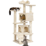 Cat Tree Tower Cat Condo with Scratching Posts & Ladder - Cat Trees - Purr Wish