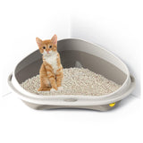 Cat Corner Litter Tray Large or Jumbo Rim Pet Open Toilet Pan Box Cat Centre® - Cat Litter Trays - Purr Wish
